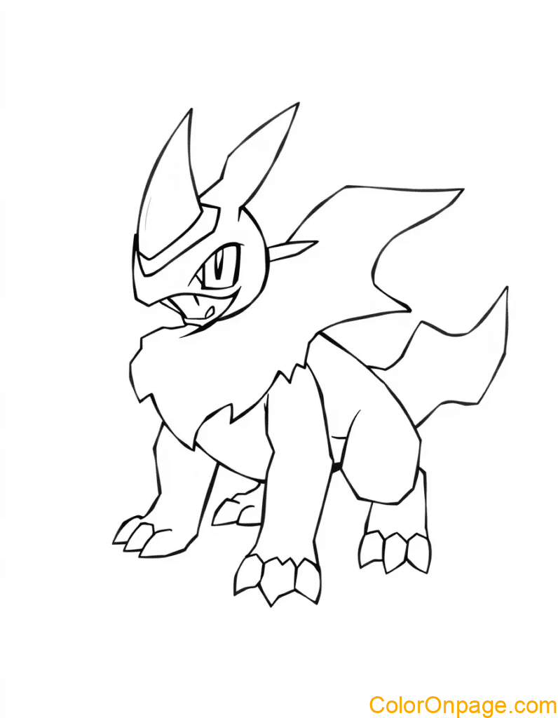 Absol coloring page