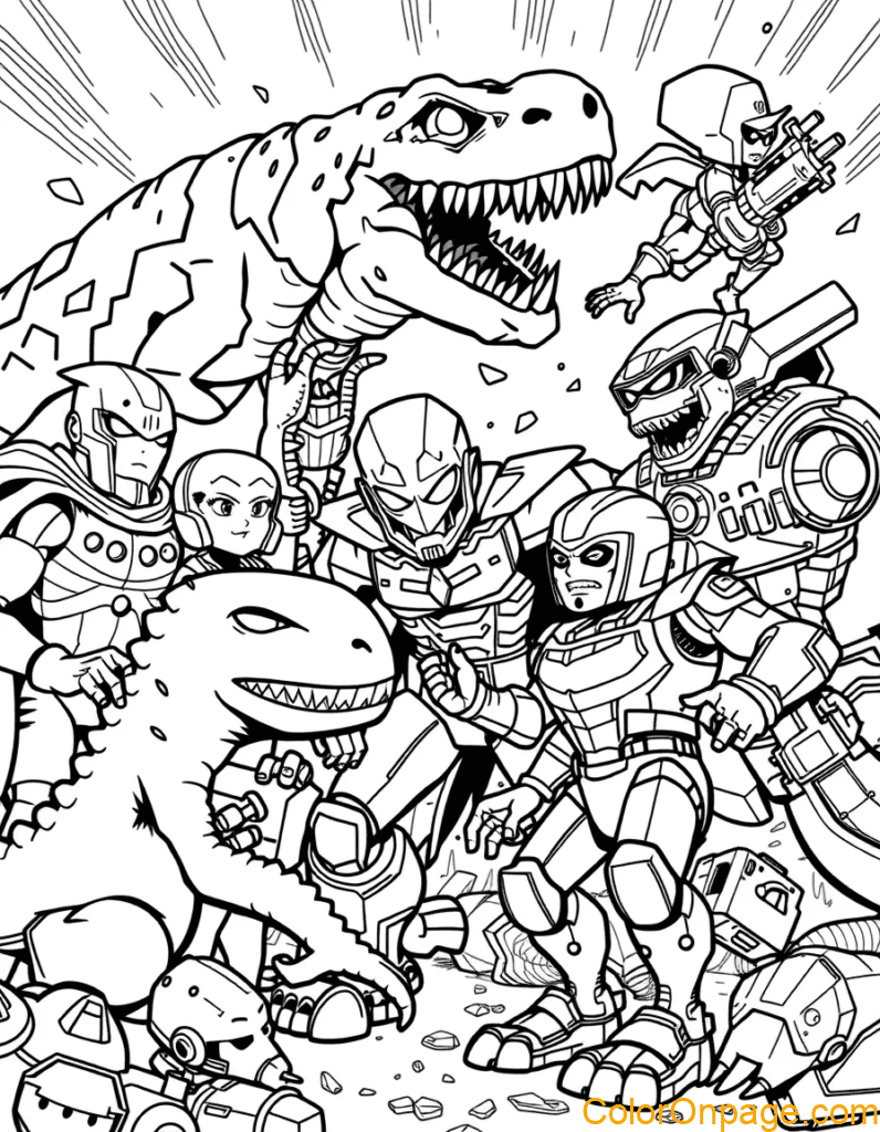 Action Figure Coloring Page