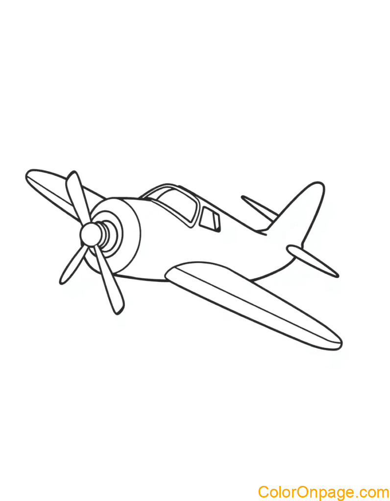 Airplane Coloring Page