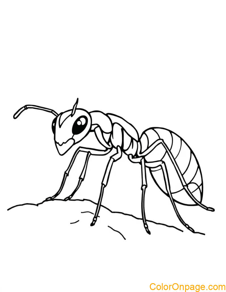 Ant Coloring Page