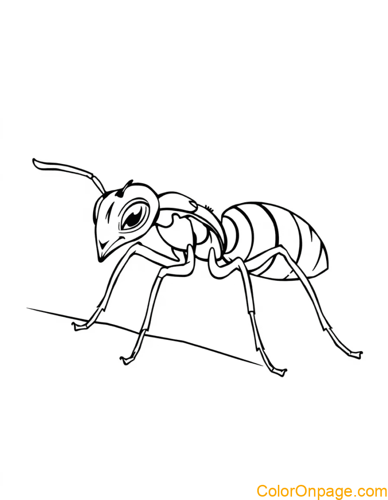 Ant Coloring Page
