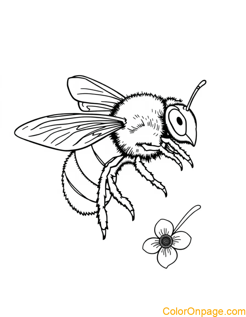 Bee Coloring Page