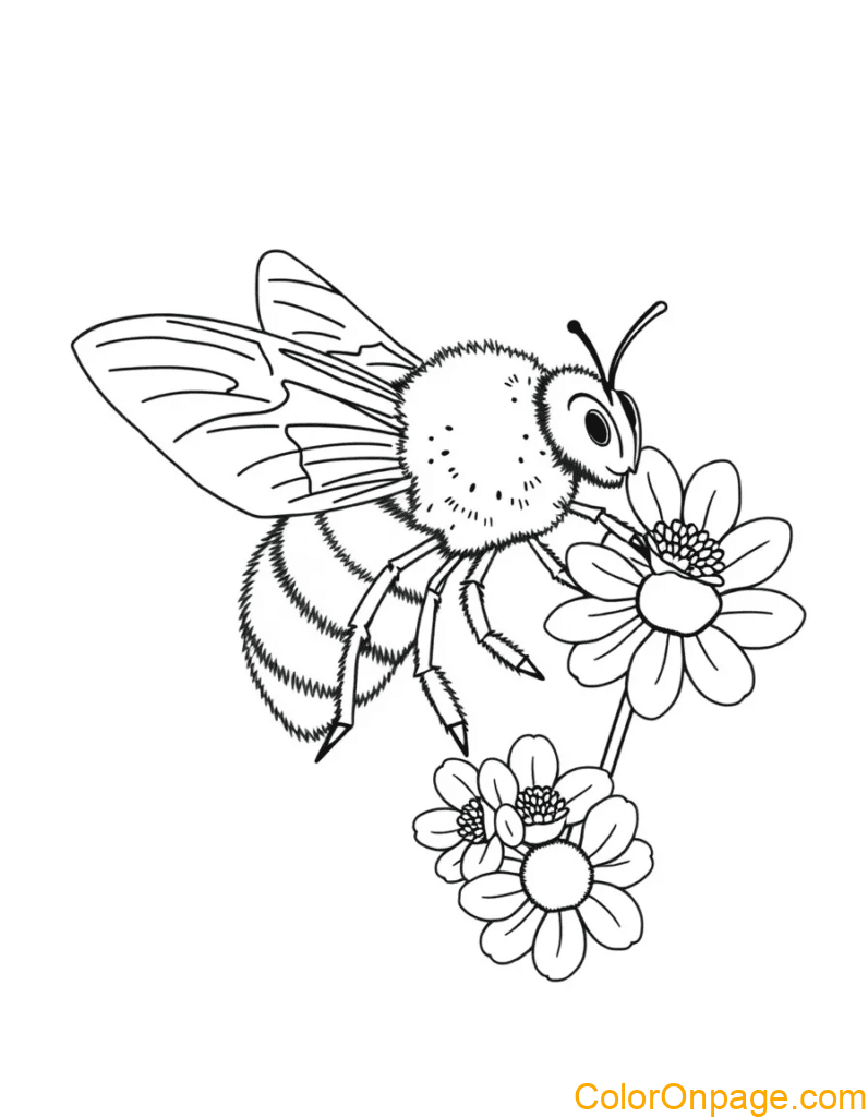 Bee Coloring Page