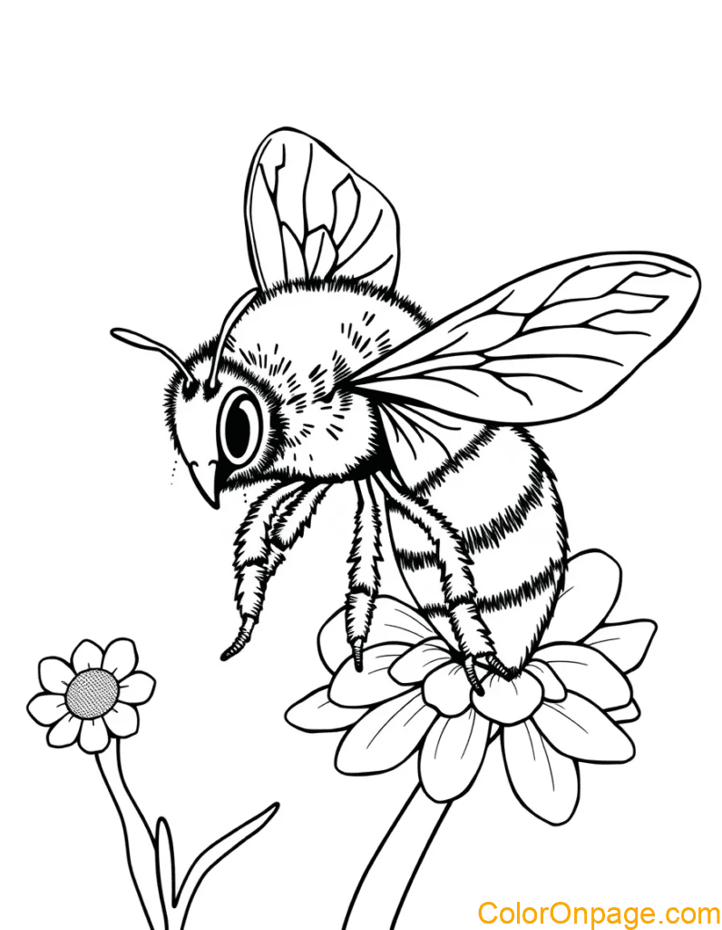 Bee Coloring Page