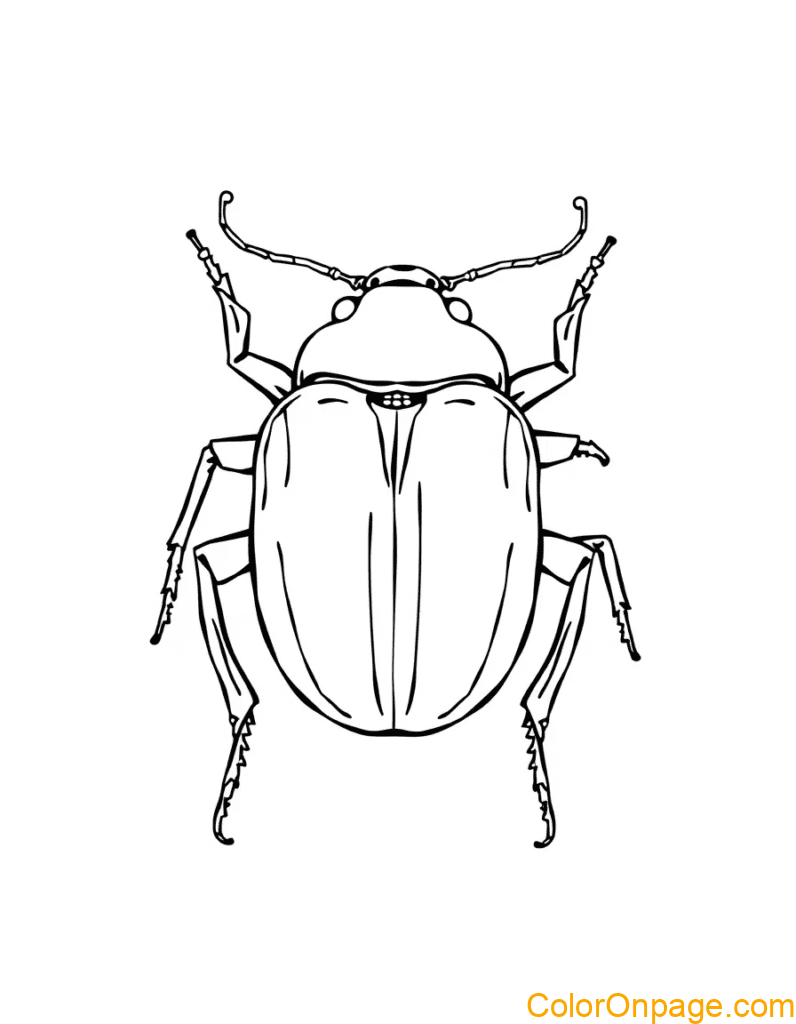 Beetle Coloring Page