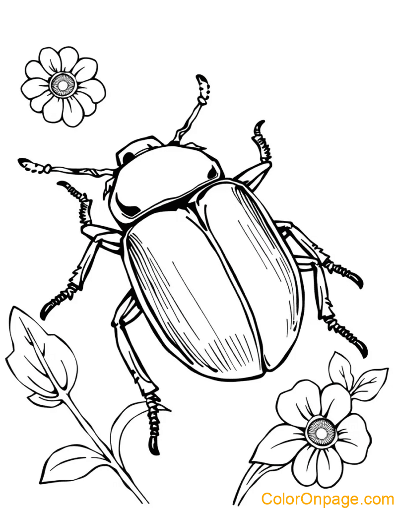 Beetle Coloring Page