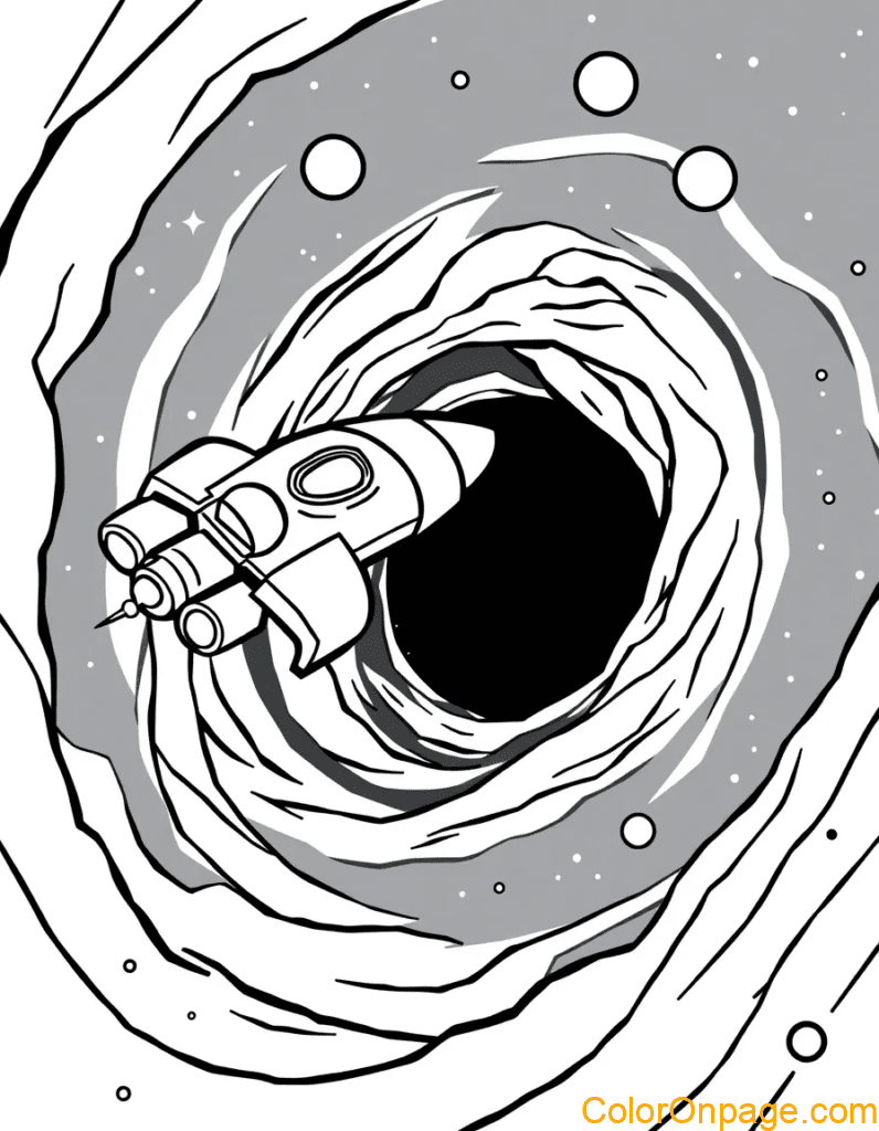 Black Hole Mystery Coloring Page
