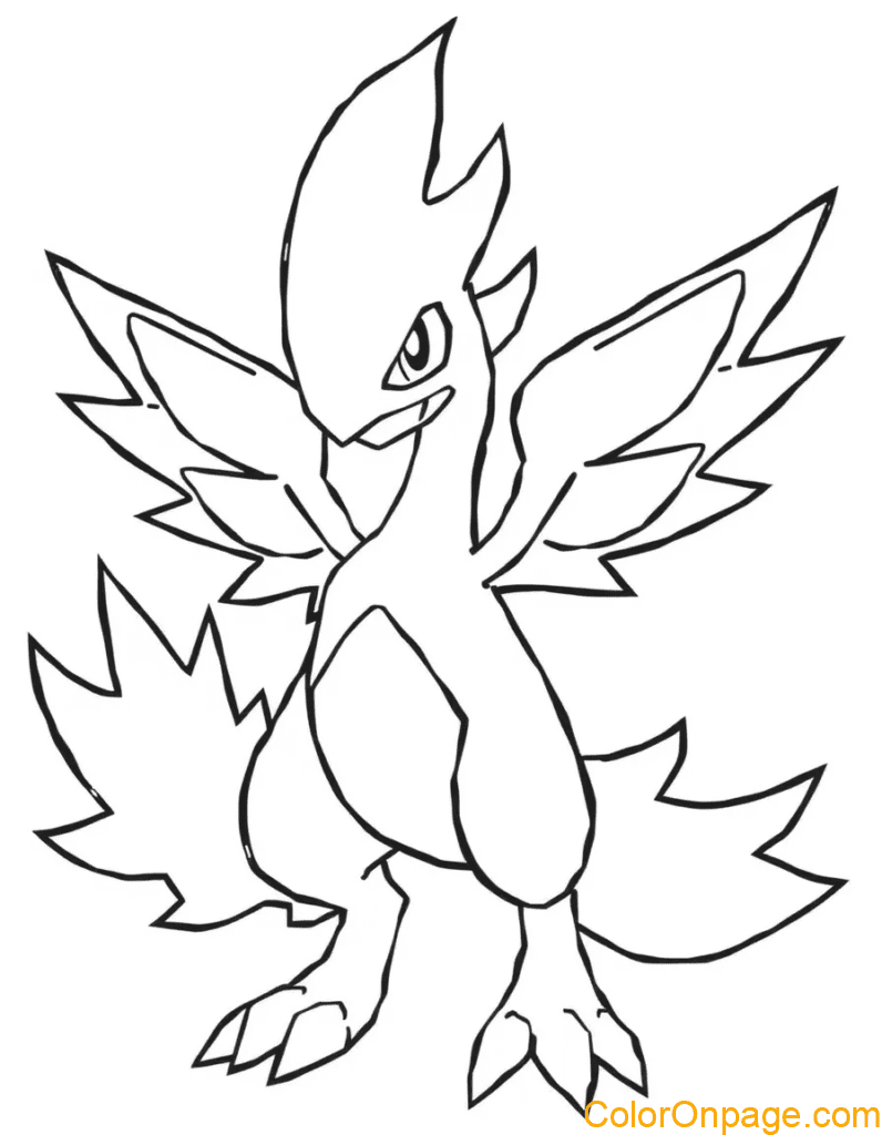 Blaziken coloring page