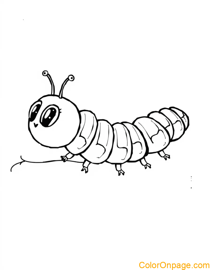 Caterpillar Coloring Page