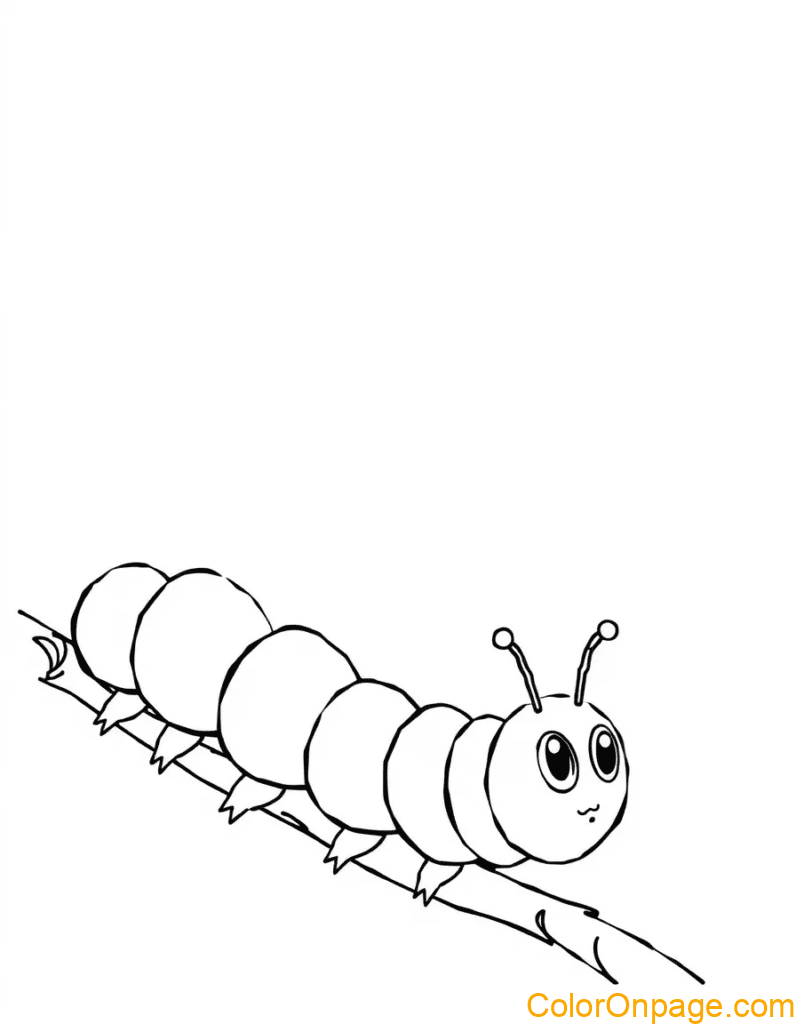 Caterpillar Coloring Page