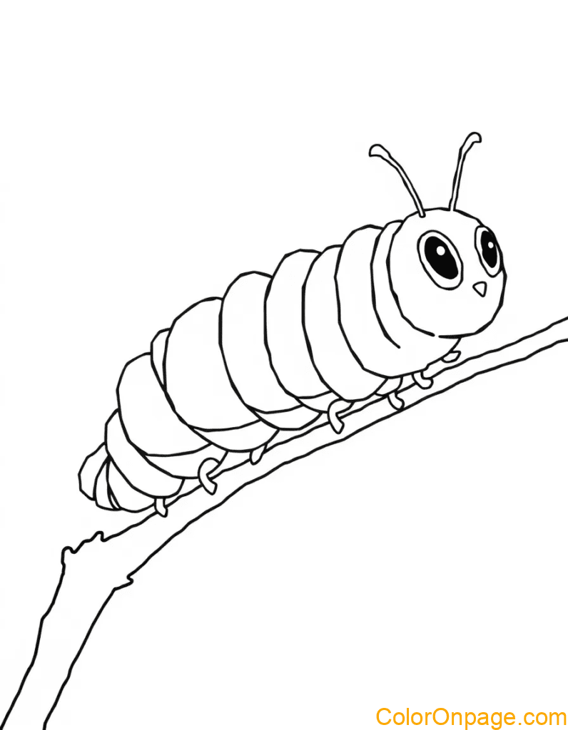 Caterpillar Coloring Page