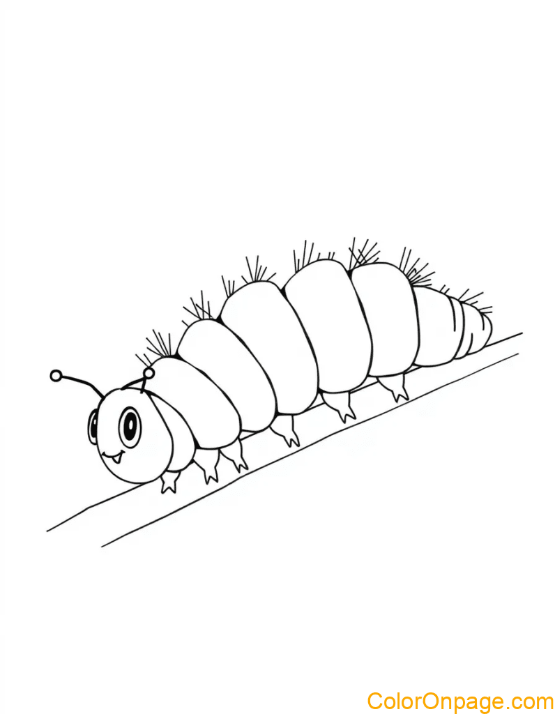 Caterpillar Coloring Page