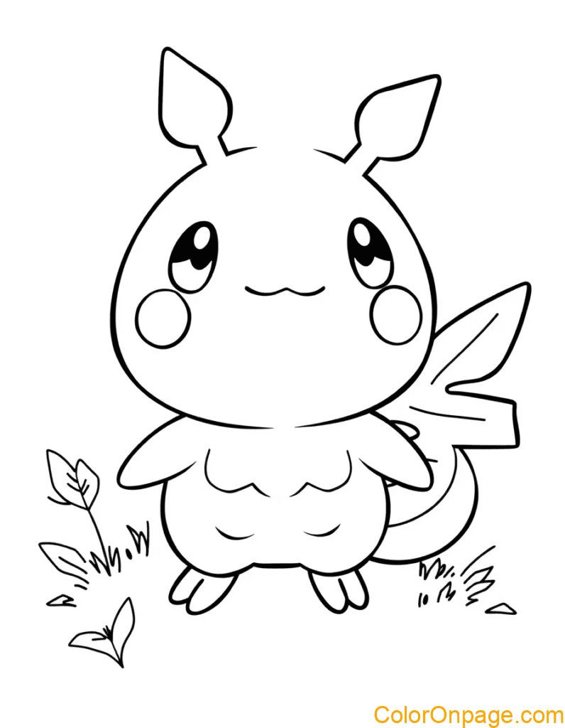 Chikorita coloring page