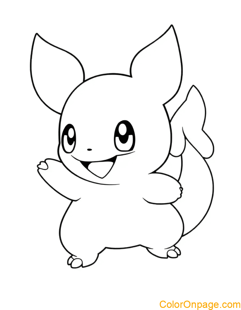 Chimchar coloring page
