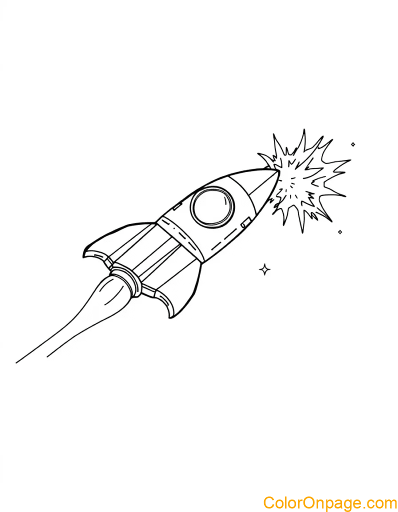 Comet Chase Coloring Page