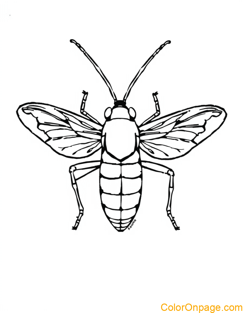 Cricket Coloring Page