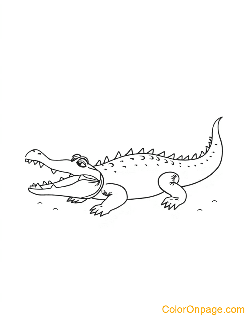 Crocodile Coloring Page