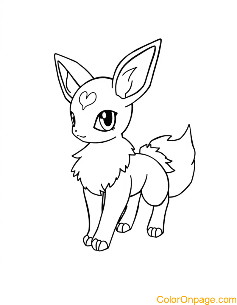 Espeon coloring page