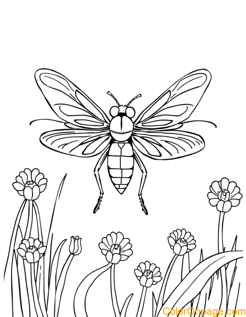 Firefly Coloring Page