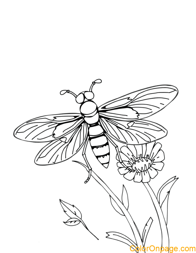 Firefly Coloring Page