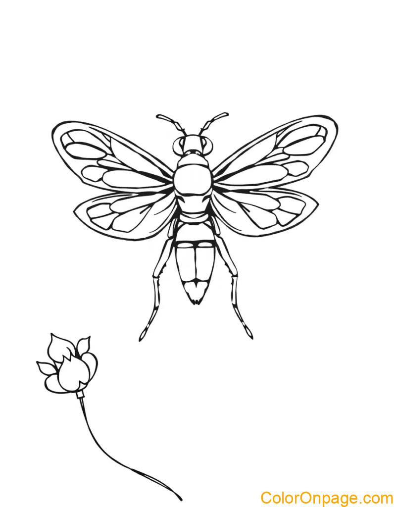 Firefly Coloring Page