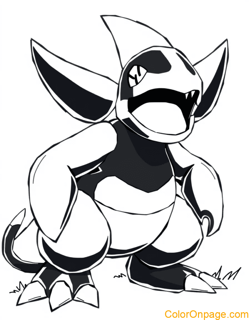 Garchomp coloirng page
