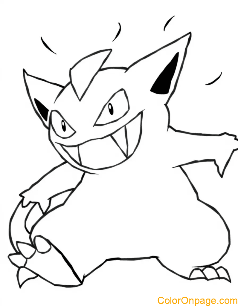 Gengar coloring page
