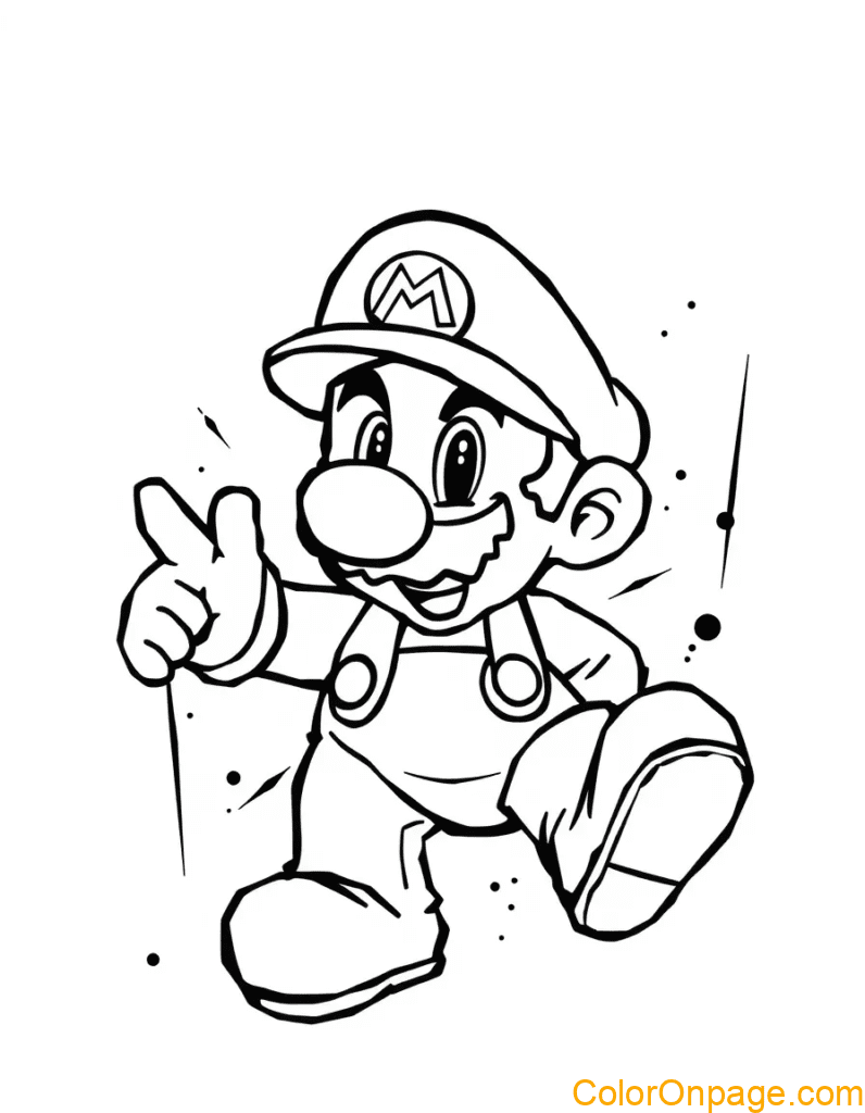 Graffiti Style Mario Coloring pages (14)