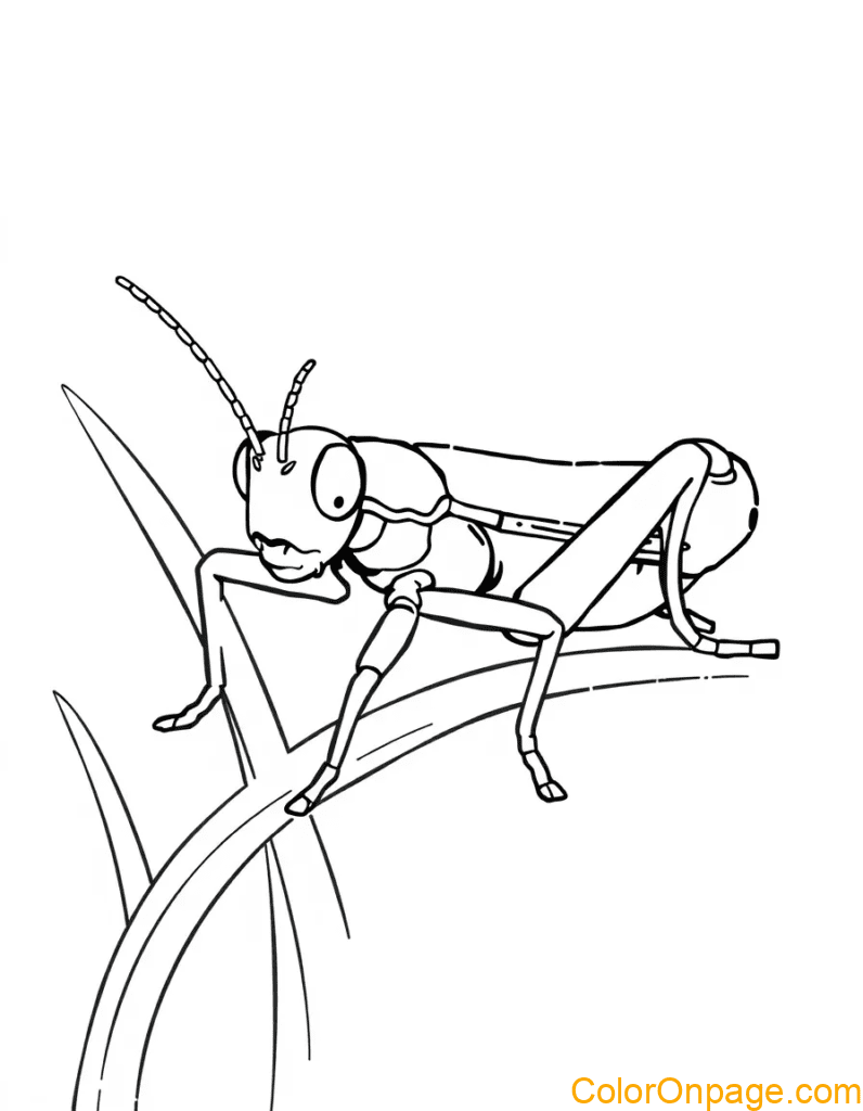 Grasshopper Coloring Page