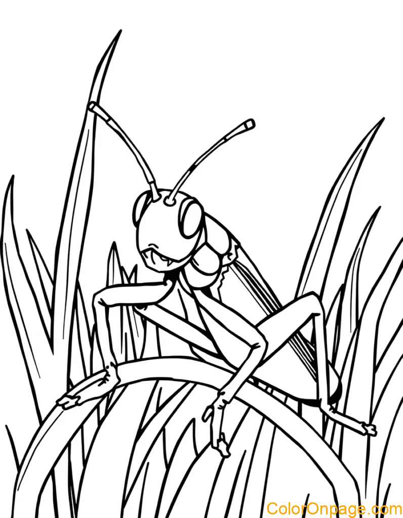 Grasshopper Coloring Page
