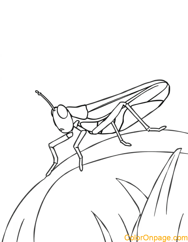 Grasshopper Coloring Page