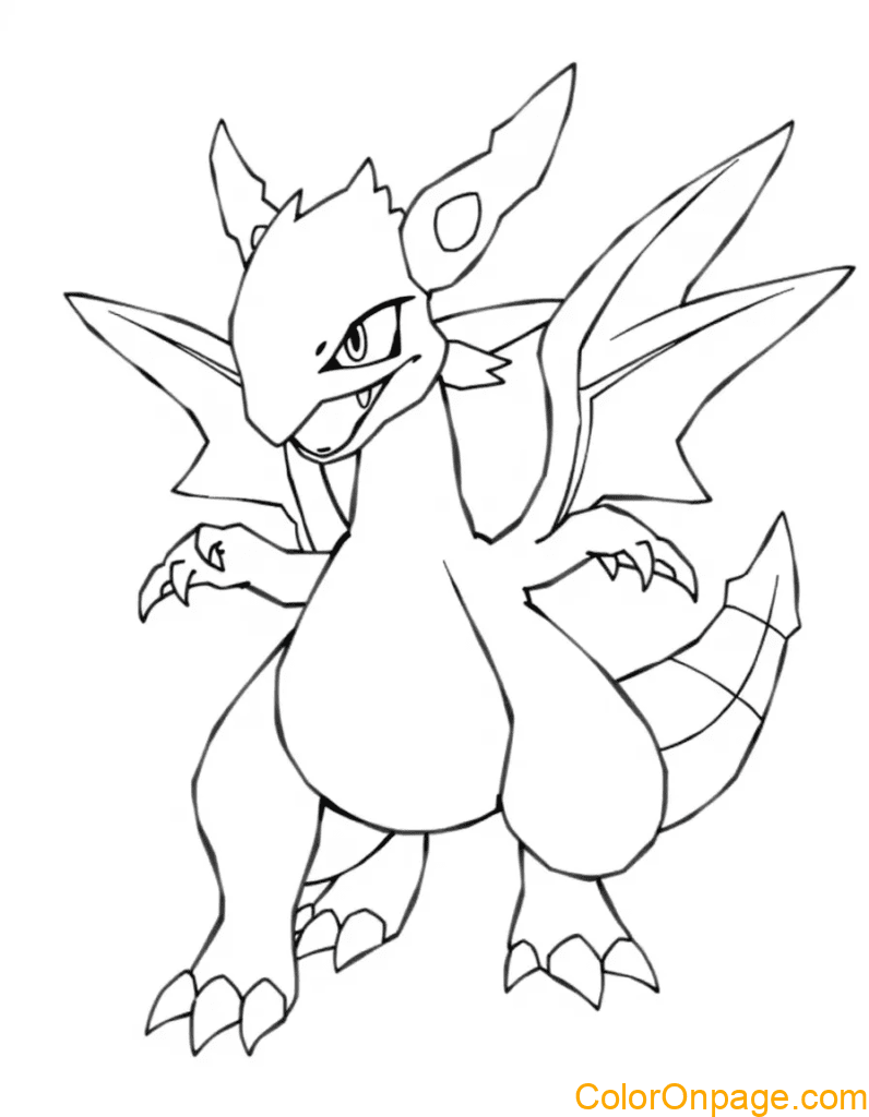 Hydreigon coloring page