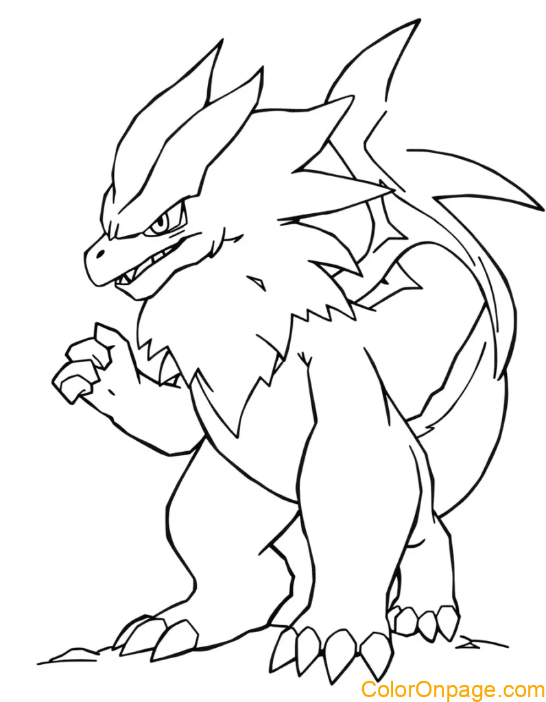 Infernape coloring page