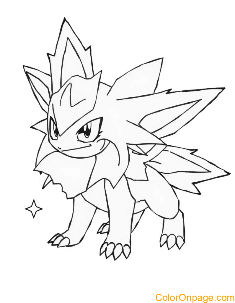 Luxray coloring page