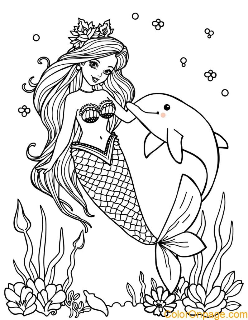 Mermaid Coloring Page