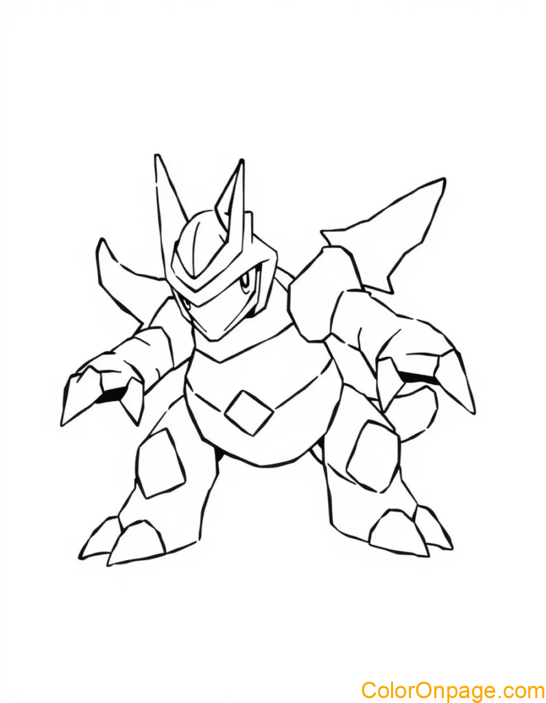 Metagross coloring page