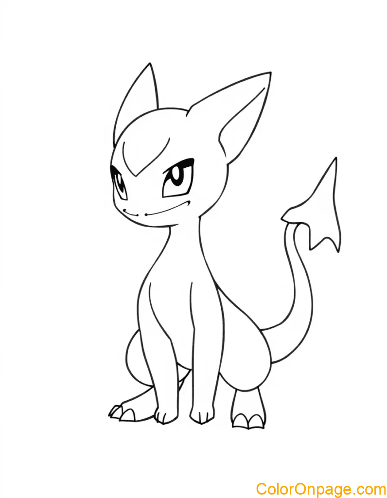 Mewtwo coloring page