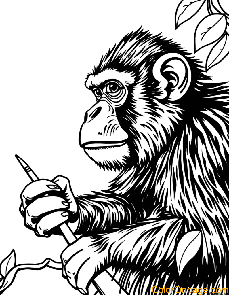 Monkey Coloring Page