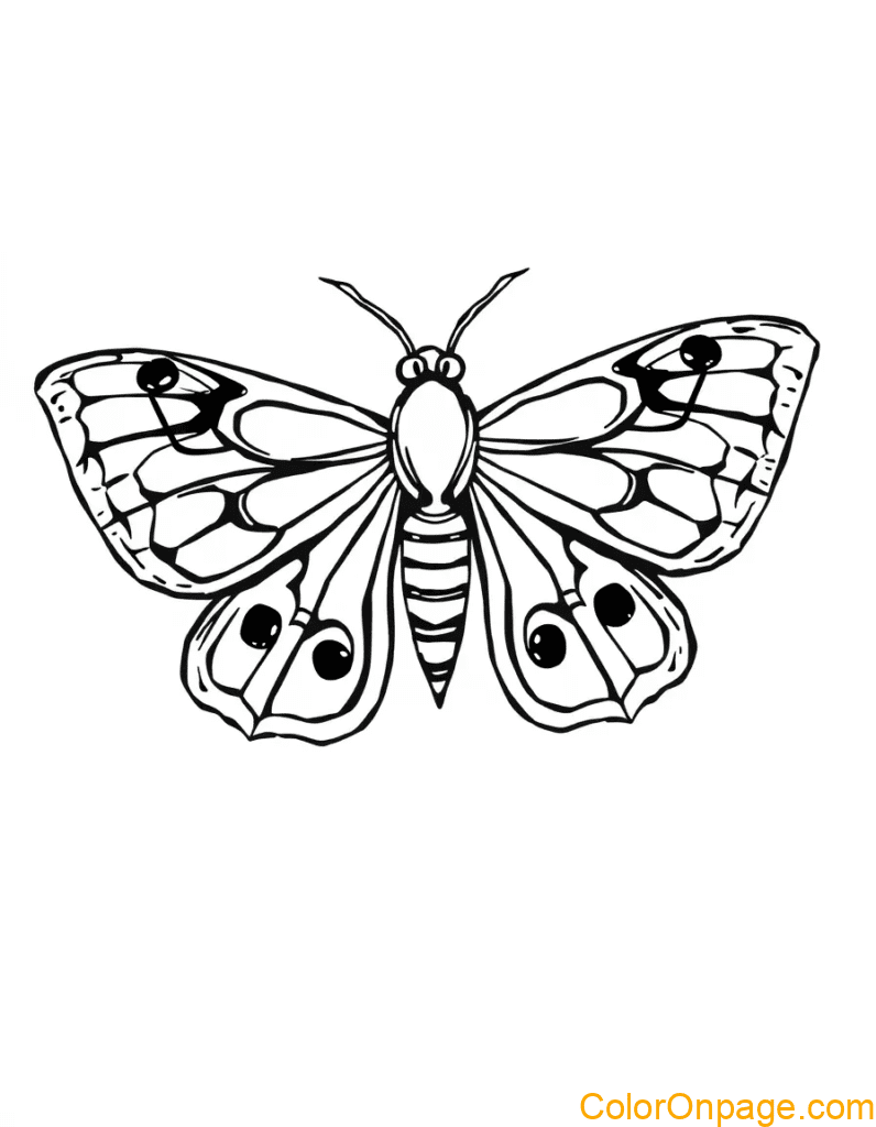 Moth Coloring Page