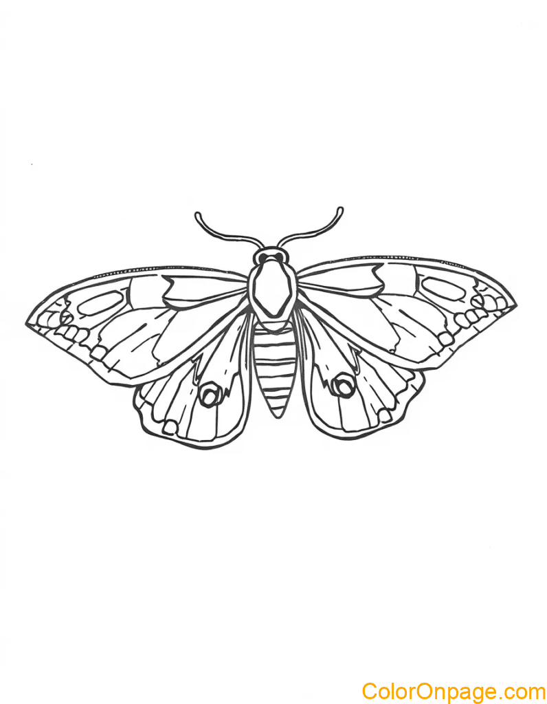 Moth Coloring Page
