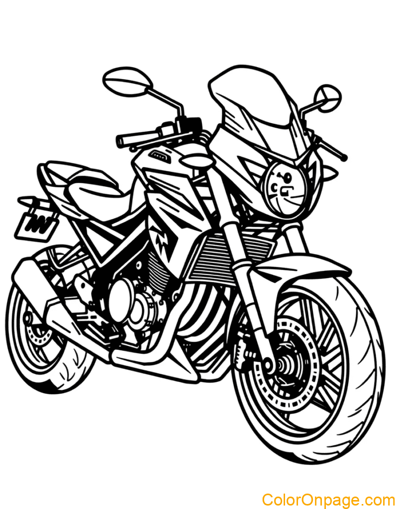 Motorcycle Coloring Page