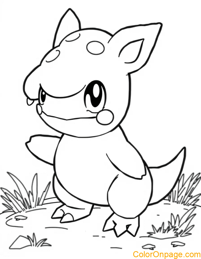 Mudkip coloring page