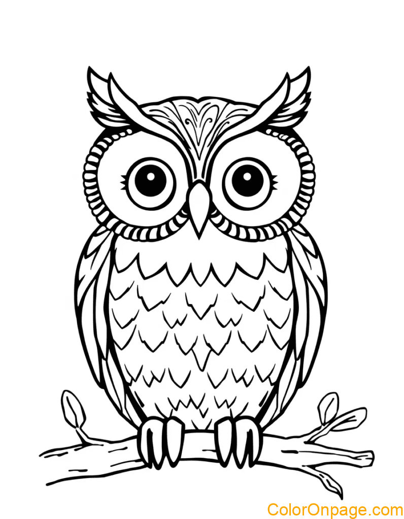 Owl Coloring Page