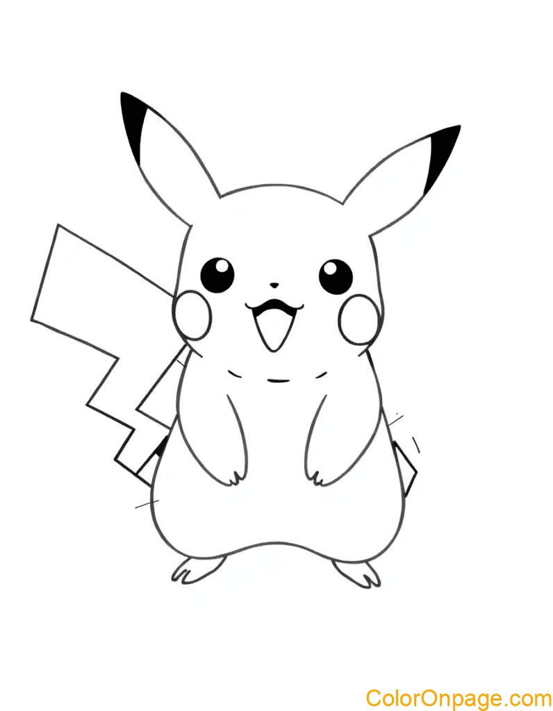 Pikachu coloring page