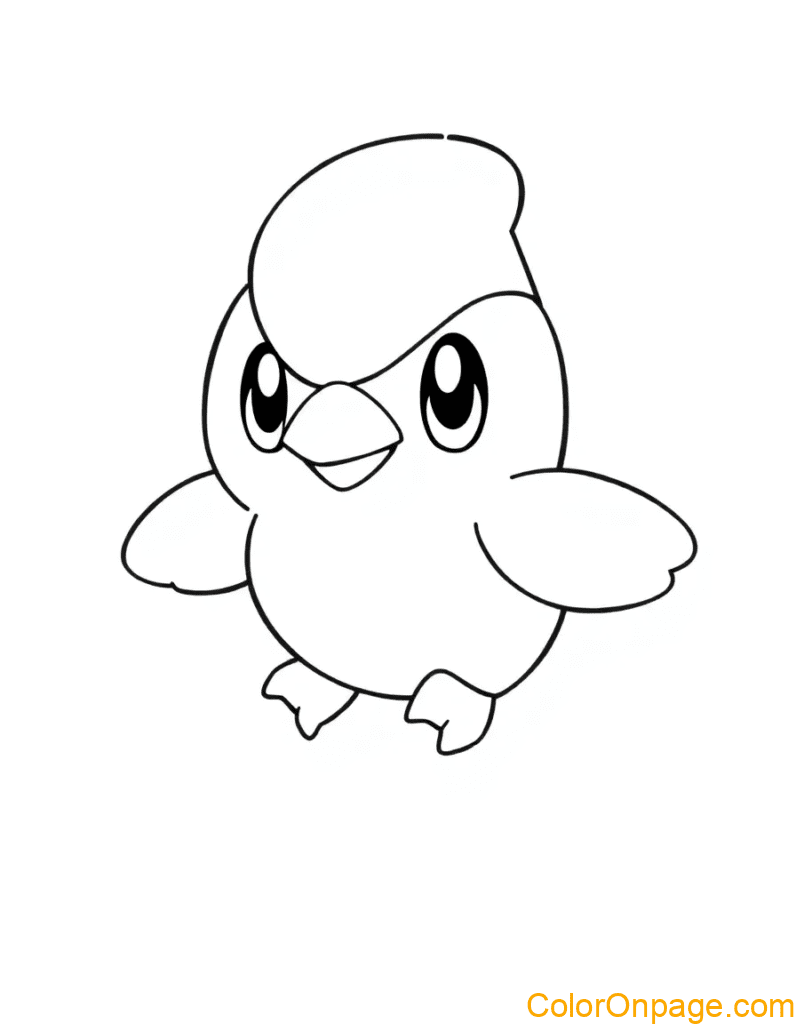 Piplup coloring page