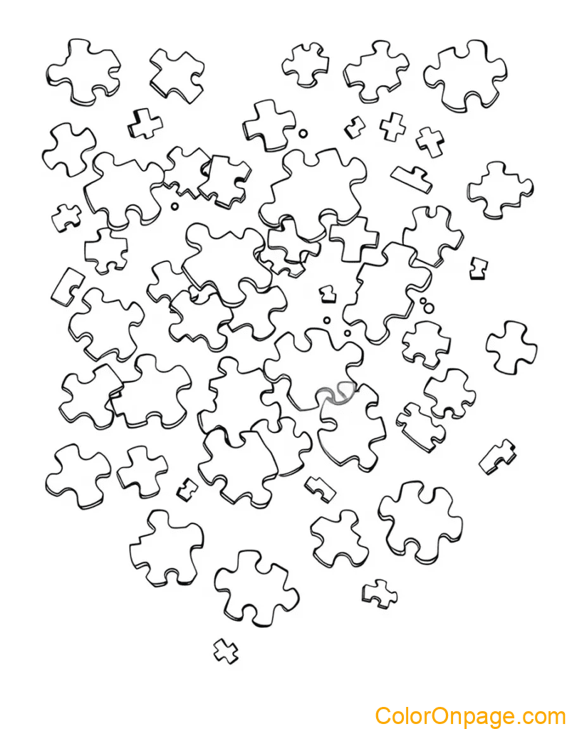 Puzzle Coloring Page