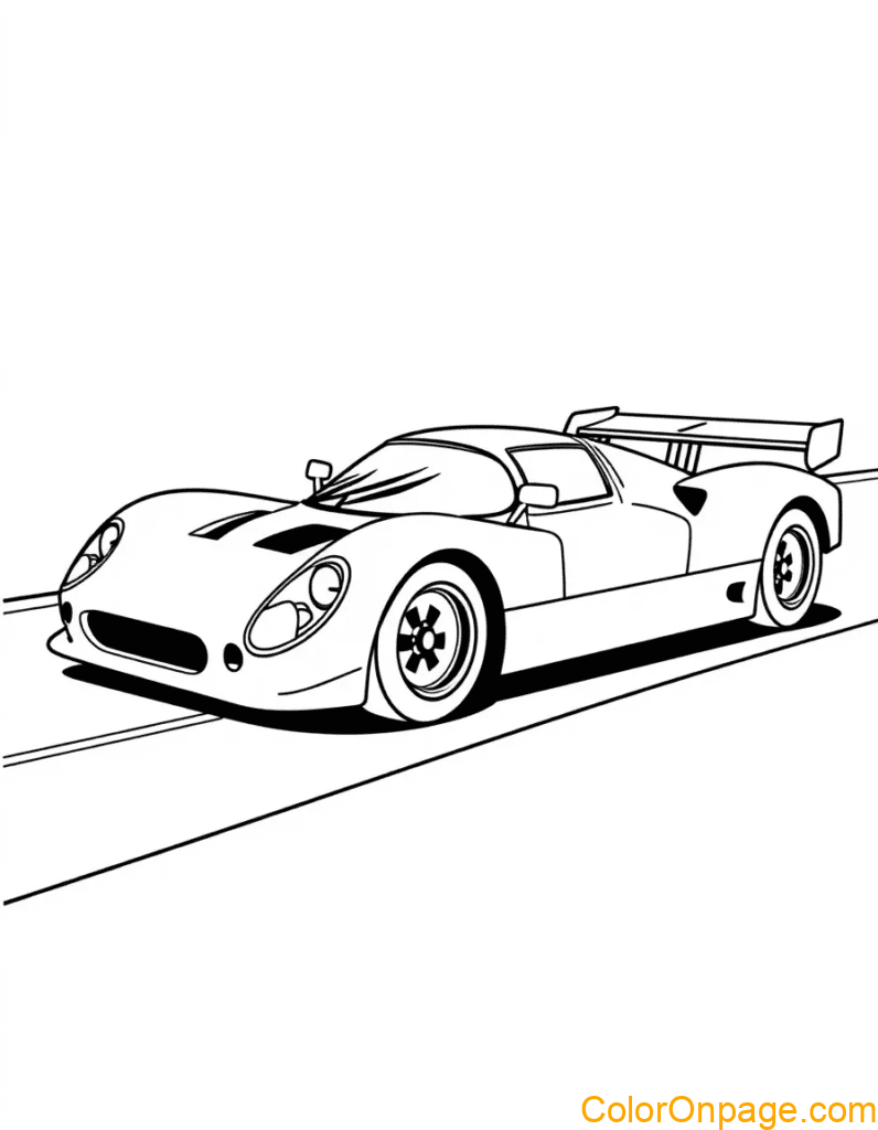 Race Car Coloring Page