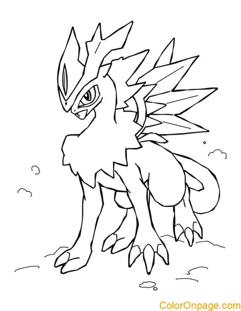 Reshiram coloring page