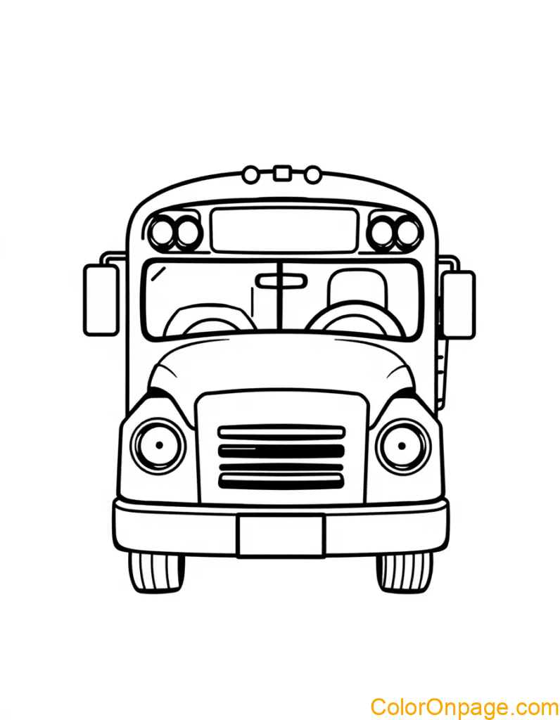 School Bus Coloring Page