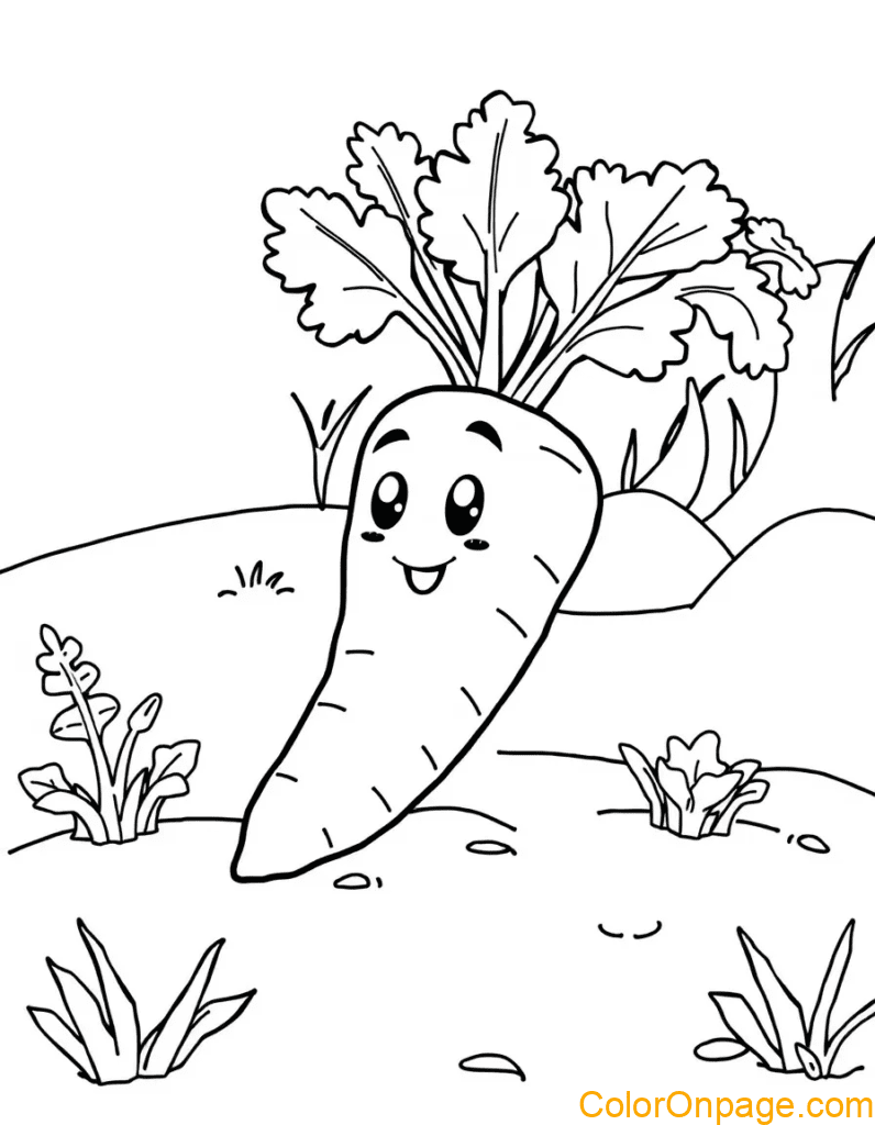 Silly Carrot Story Coloring Pages